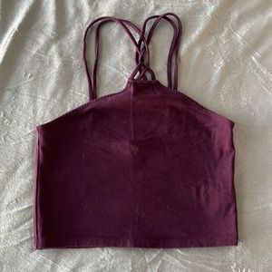 Knot front detail crop top